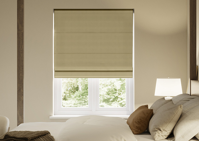 Shima Faux Silk, Latte - Twist&Fit Roman Blind - Image 3